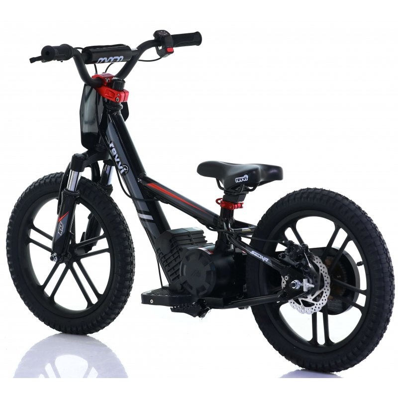 Kids 250w Electric Balance Bike - Revvi Sixteen Plus - Black