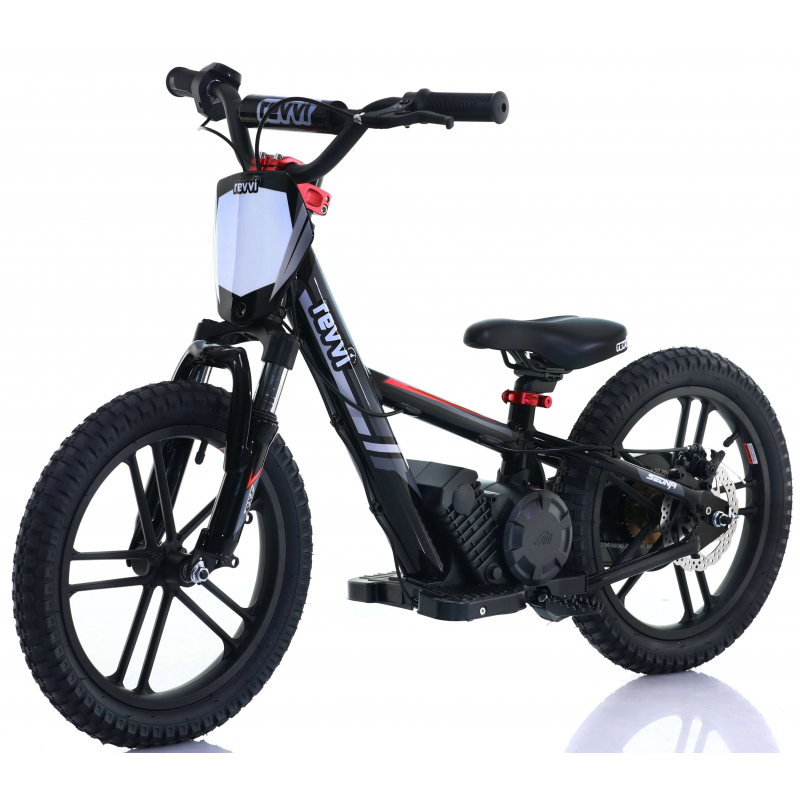 Kids 250w Electric Balance Bike - Revvi Sixteen Plus - Black