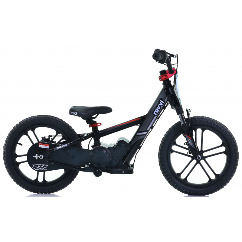 Kids 250w Electric Balance Bike - Revvi Sixteen Plus - Black