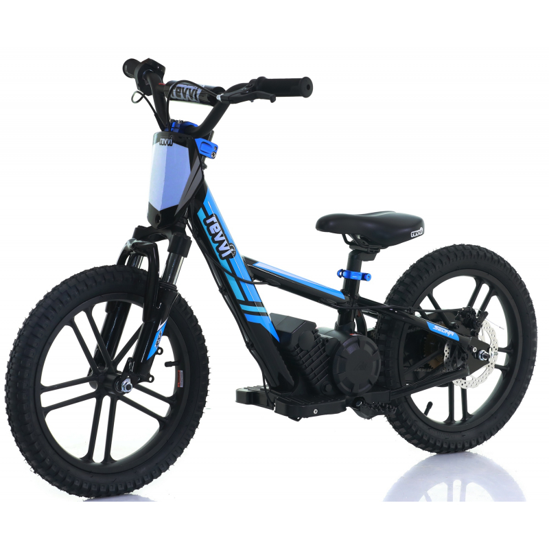 Kids 250w Electric Balance Bike - Revvi Sixteen Plus - Blue