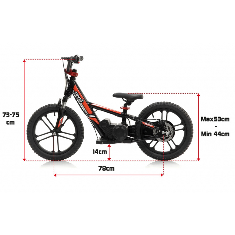 Kids 250w Electric Balance Bike - Revvi Sixteen Plus - Green