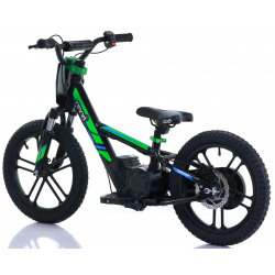 Kids 250w Electric Balance Bike - Revvi Sixteen Plus - Green