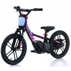 Kids 250w Electric Balance Bike - Revvi Sixteen Plus - Pink