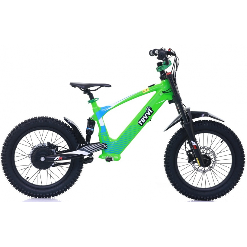 Kids 500w 36v Electric Balance Bike - Revvi 18" - Green