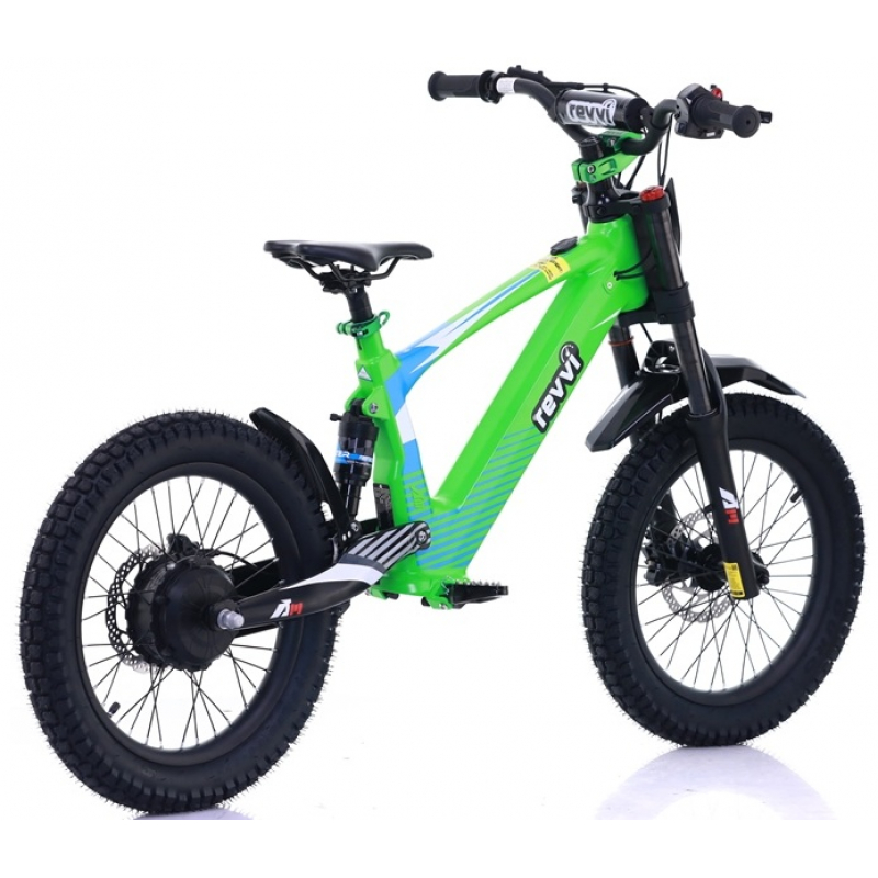 Kids 500w 36v Electric Balance Bike - Revvi 18" - Green