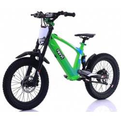 Kids 500w 36v Electric Balance Bike - Revvi 18" - Green