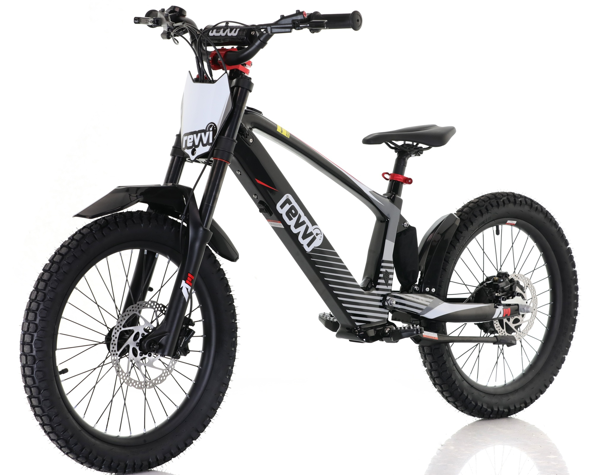 Kids 800w 36v Electric Balance Bike - Revvi 20" - Black