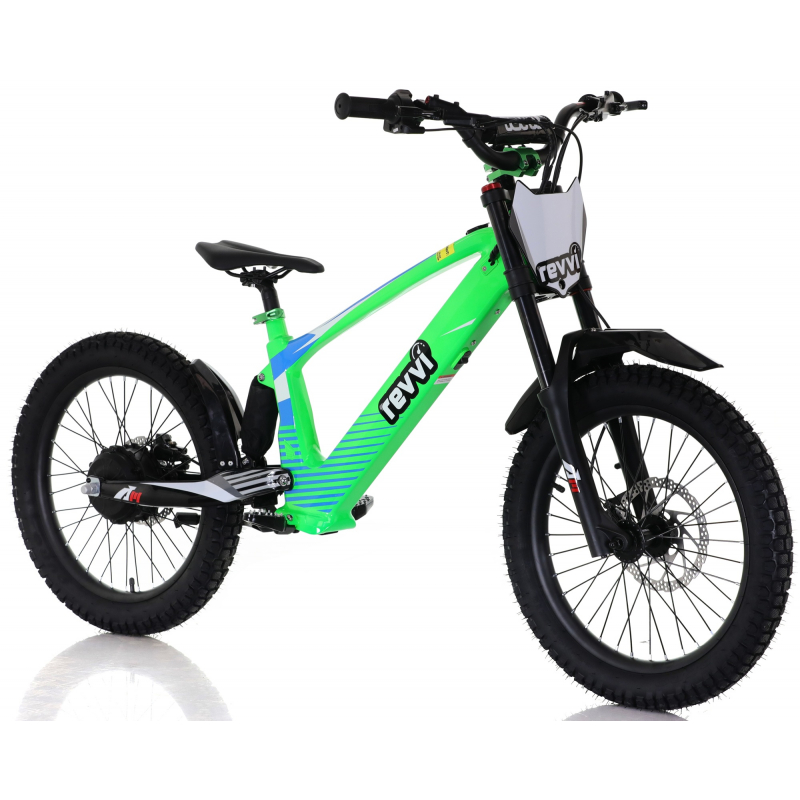 Kids 800w 36v Electric Balance Bike - Revvi 20" - Green