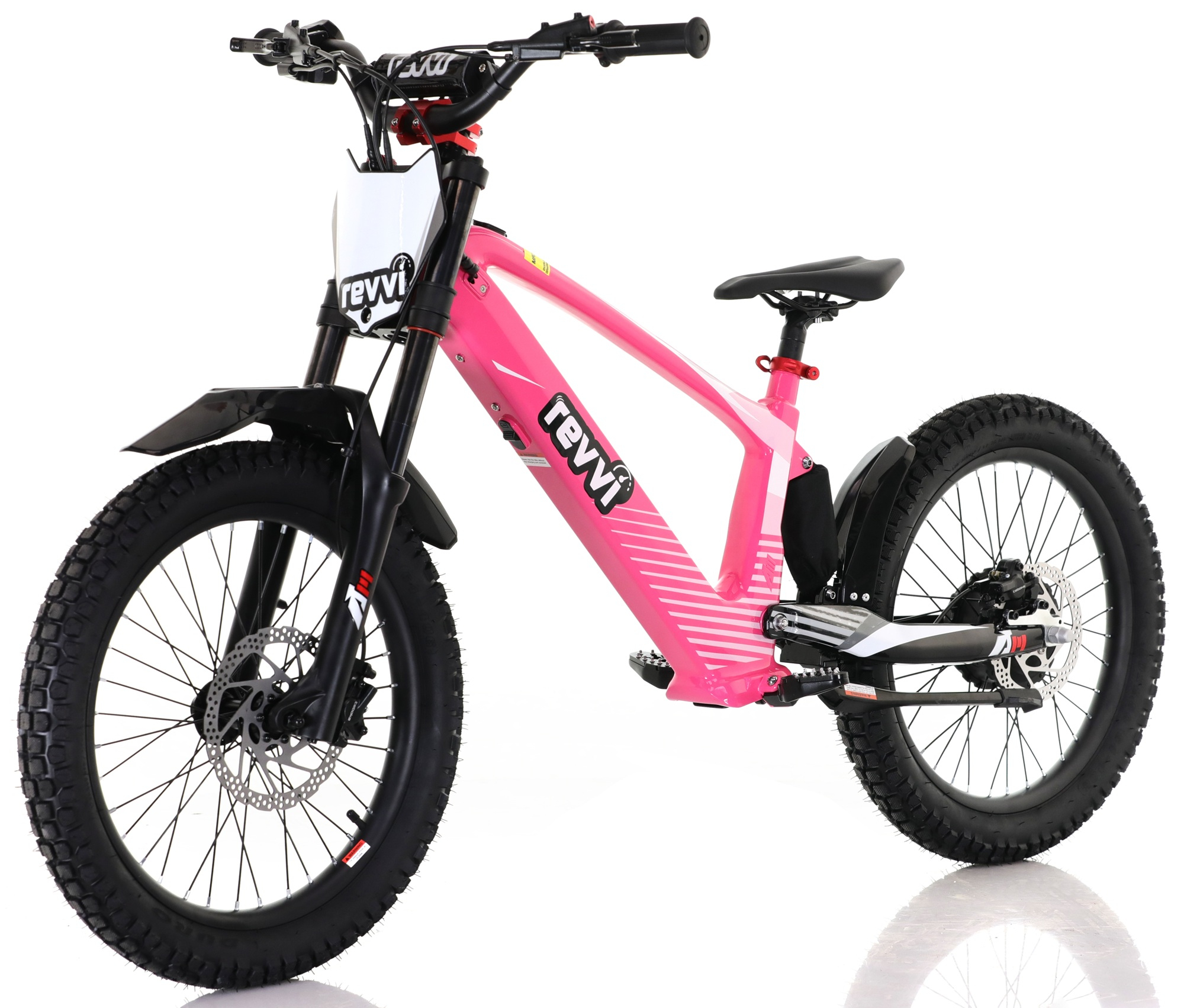 Kids 800w 36v Electric Balance Bike - Revvi 20" - Pink