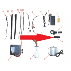 Left Rubber Grip - 1200w & 2000w Electric Dirt Bike