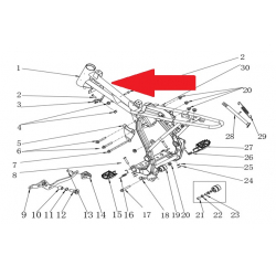 Main Frame - RFN Thunder Pro 110cc Dirt Bike