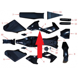 main plastic body,left- 1200w & 2000w Electric Dirt Bike