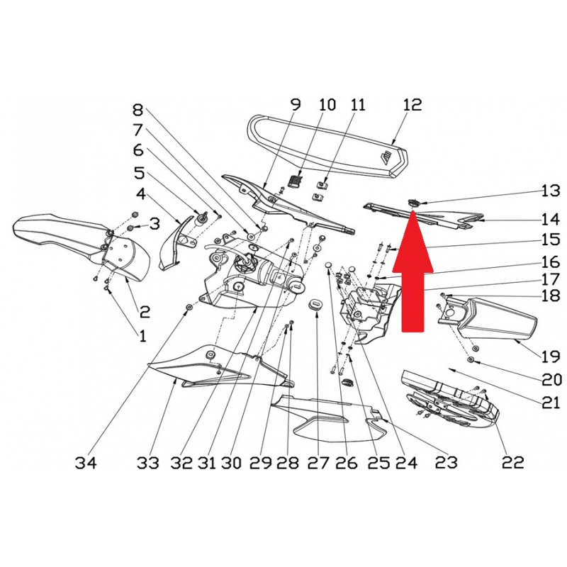 Middle axle rubber cover - RFN 70cc / 110cc Thunder Dirt Bike