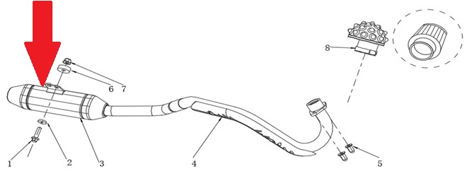 Muffler - RFN Thunder Pro 110cc Dirt Bike