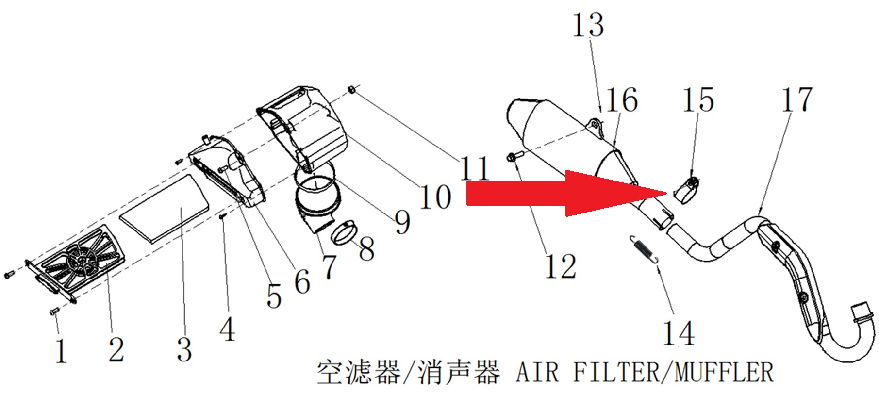 Muffler Hoop - RFN 125cc / 140cc Thunder Dirt Bike