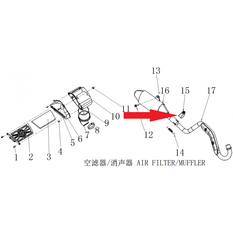 Muffler Hoop - RFN 125cc / 140cc Thunder Dirt Bike