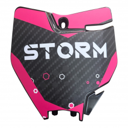 Number Plate (Pink) - Storm 800w Dirt Bike
