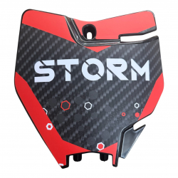 Number Plate (Red) - Storm 800w Dirt Bike