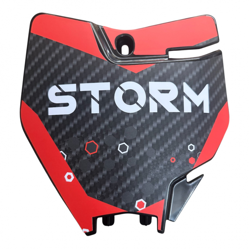 Number Plate (Red) - Storm 800w Dirt Bike