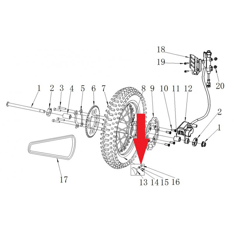 Nut- RFN 125cc / 140cc Thunder Dirt Bike