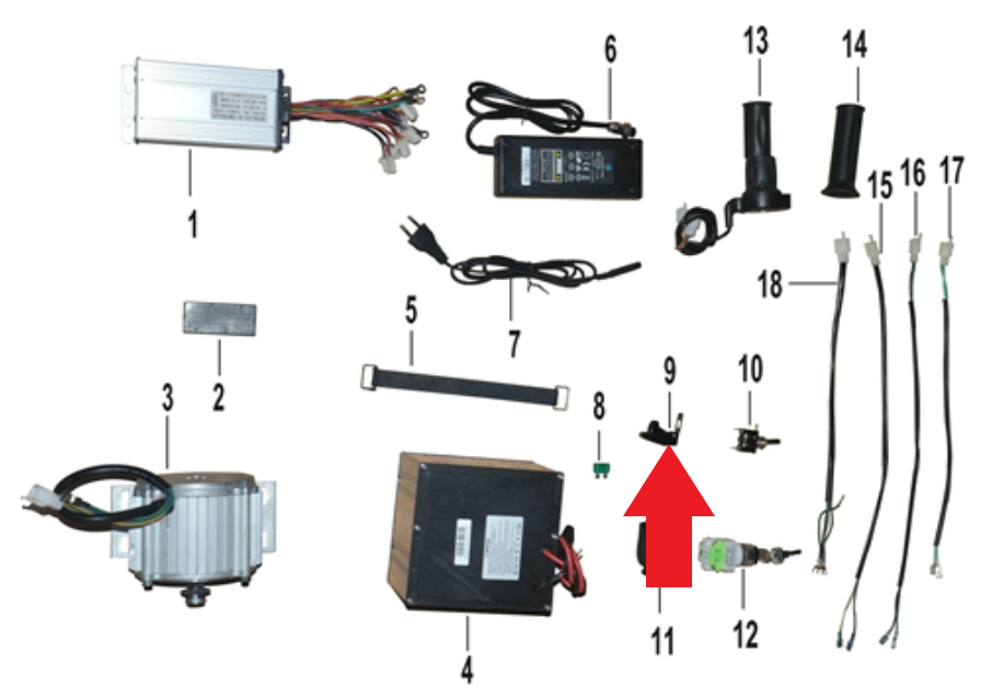 On/Off Switch Cover - 1200W Electric Dirt Bike