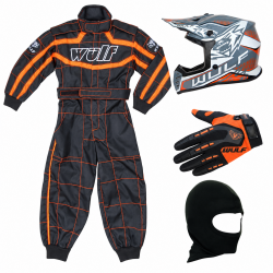 Orange Wulfsport Clothing & Helmet Discount Bundle Deal