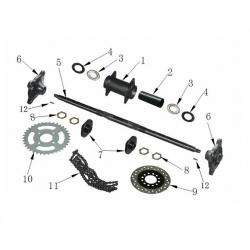 Orion 110cc Quad REAR AXLE No. 5