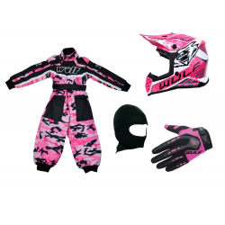 Pink Camo Wulfsport Clothing & Helmet Discount Bundle Deal
