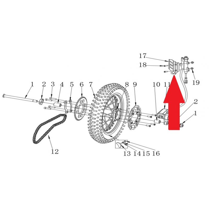 protect plate for the rear brake pump 