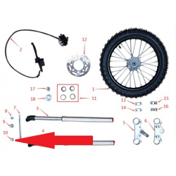 Front Wheel Spacer (Right) - 1200w & 2000w Electric Dirt Bike
