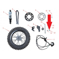 Rear Wheel Spacer 1 (Left) - 1200w & 2000w Electric Dirt Bike