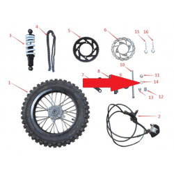 Rear Wheel Spacer 3 (Right) - 1200w & 2000w Electric Dirt Bike