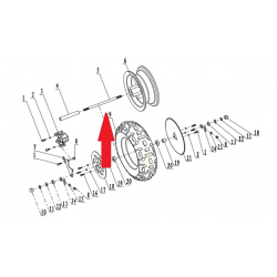 Rear Axle Stud - 250w Monkey Bike
