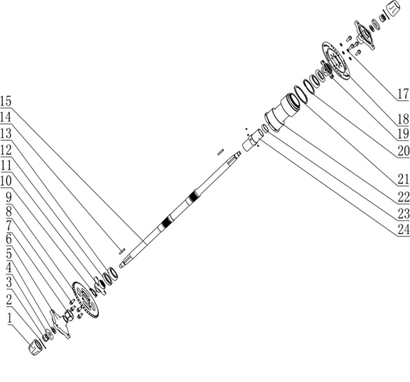 Rear Axle Tube - Sniper Pro 120cc