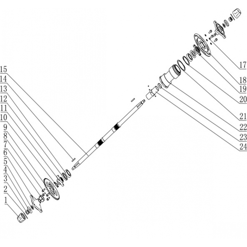 Rear Axle Tube - Sniper Pro 120cc
