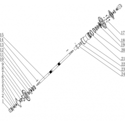 Rear Axle Tube - Sniper Pro 120cc