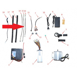 Rear Brake Cable - 1200w & 2000w Electric Dirt Bike