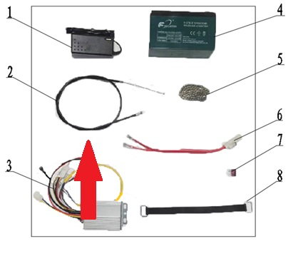 Rear Brake Cable - 250w Monkey Bike