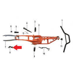 Rear Brake Caliper Holder - 1200W Electric Dirt Bike