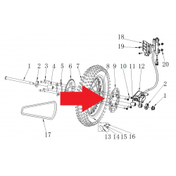 Rear Drive Sprocket - RFN 125cc / 140cc Thunder Dirt Bike