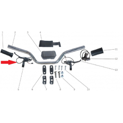 Rear Brake Lever & Wiring - Storm 800w Dirt Bike