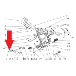 Rear Brake Pedal - RFN Thunder Pro 110cc Dirt Bike