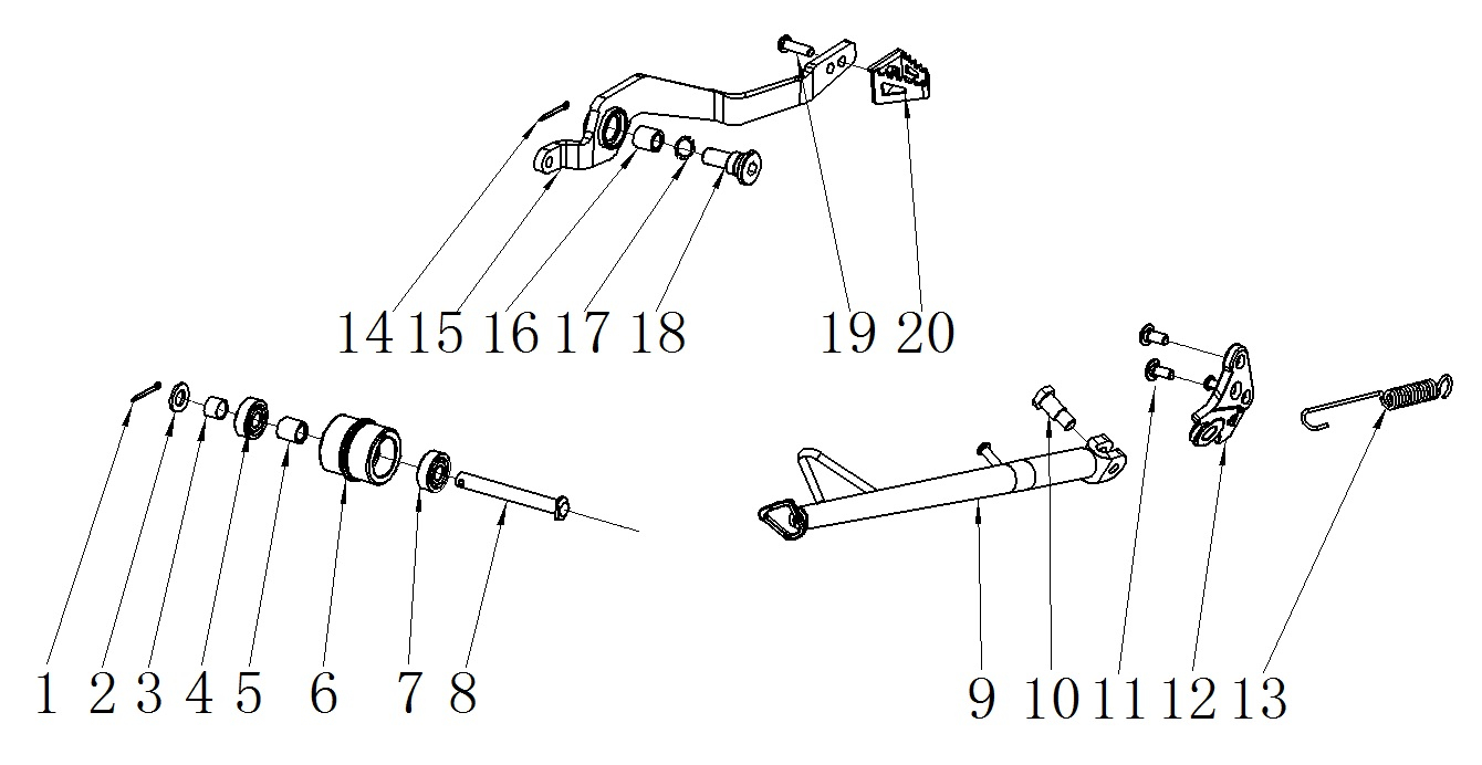 Rear Brake Pedal & Side Stand