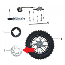 Rear Disc Brake - 1200W Electric Dirt Bike