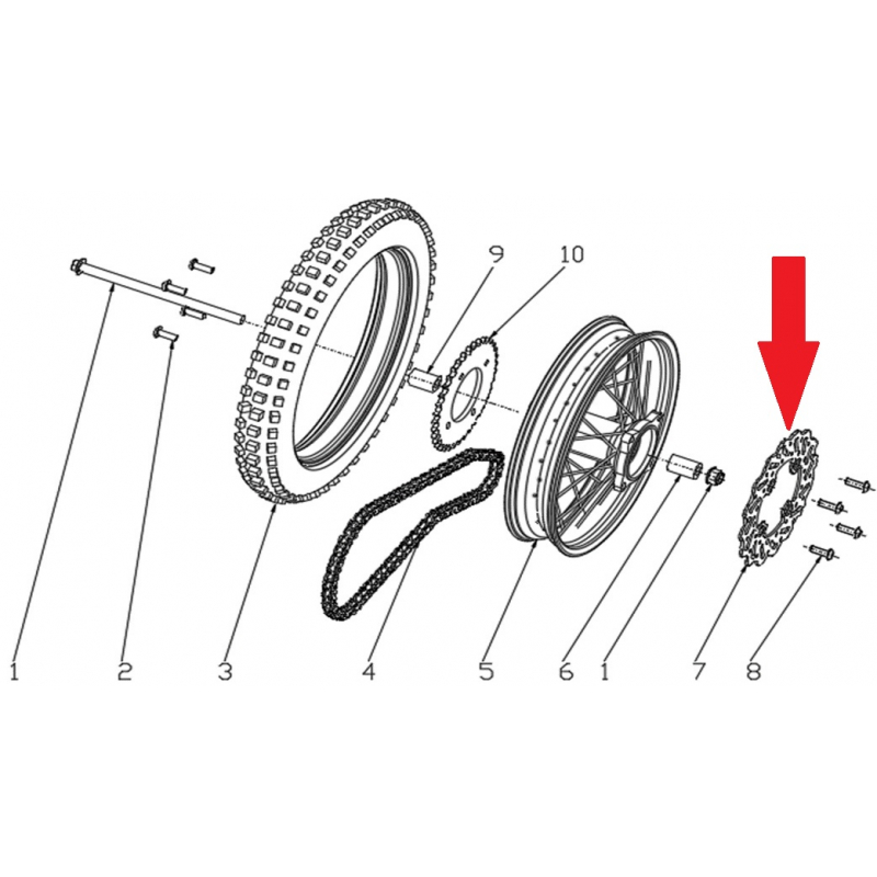 Rear Brake Disc - RFN 70cc / 110cc Thunder Dirt Bike
