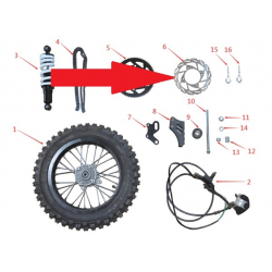 Rear Brake Disc - 1200w & 2000w Electric Dirt Bike