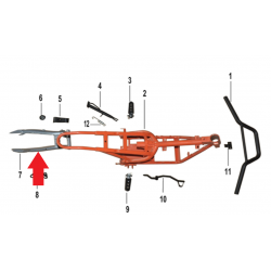 Rear Swing Arm - 1200W Electric Dirt Bike