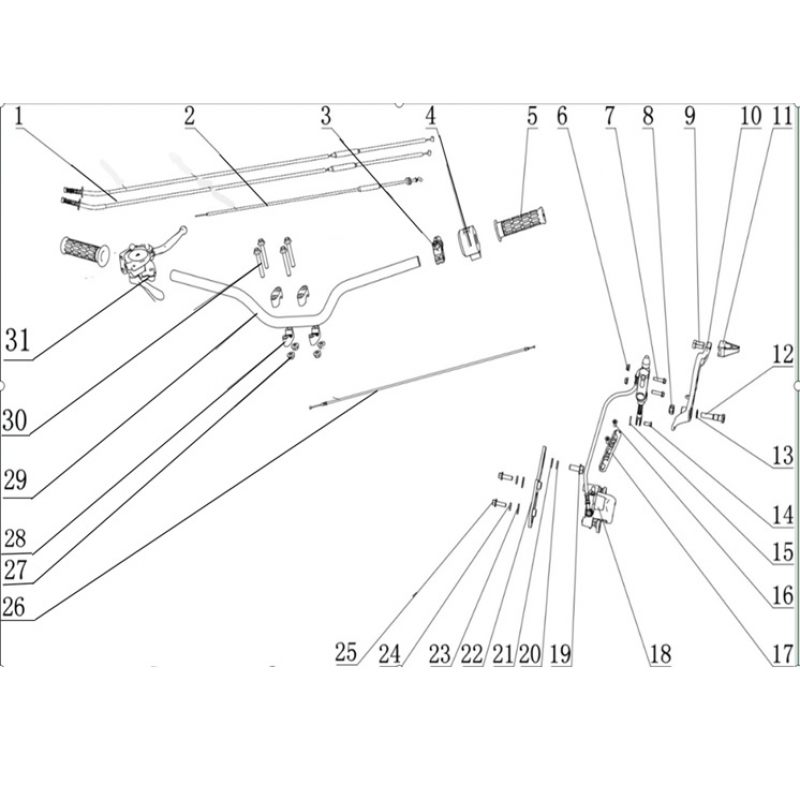 Rear Hydraulic Brake Assembly - Sniper Pro 120cc