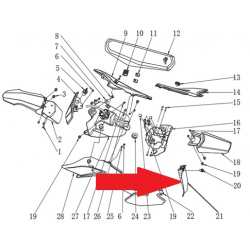 Rear Left Plastic - RFN Thunder Pro 110cc Dirt Bike