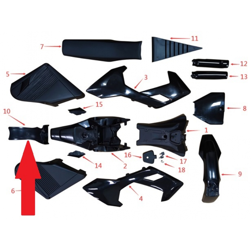 rear mudguard - 1200w & 2000w Electric Dirt Bike